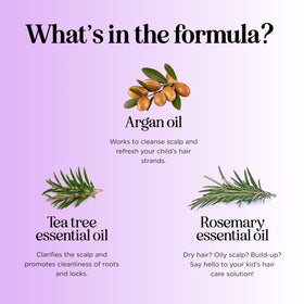 Maple Holistics bottle label close-up, displays ingredient list and transparency benefit
