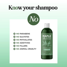 Maple Holistics bottle styled with rosemary lemon and jojoba for natural scent