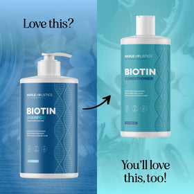 Maple Holistics bottle beside argan oil drops indicating moisturizing benefit