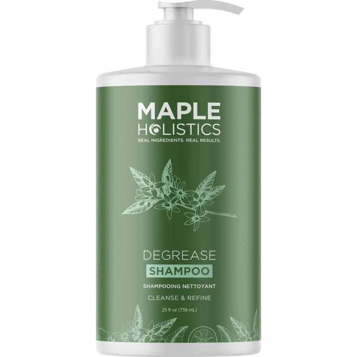 Maple Holistics front bottle shot showing clear label and size benefit
