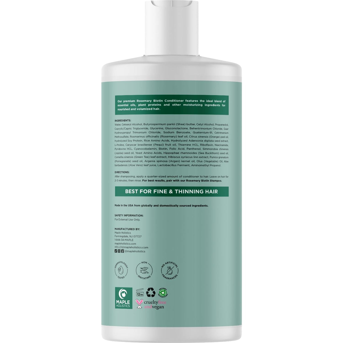 Maple Holistics before and after fine hair comparison showing fuller-looking strands