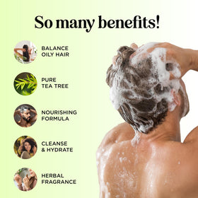 Maple Holistics conditioner being poured, showing creamy texture and smoothing effect