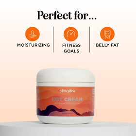 Maple Holistics cream being rubbed into thigh to boost warmth and post-workout contouring