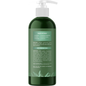 Maple Holistics label closeup showing ingredient claims and color-safe benefit