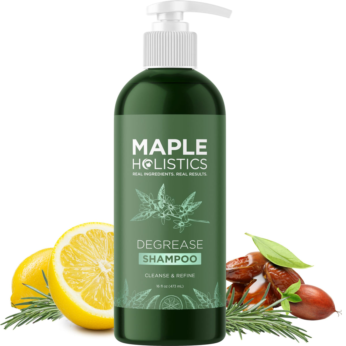 Maple Holistics bottle front packaging showing clean design and volume