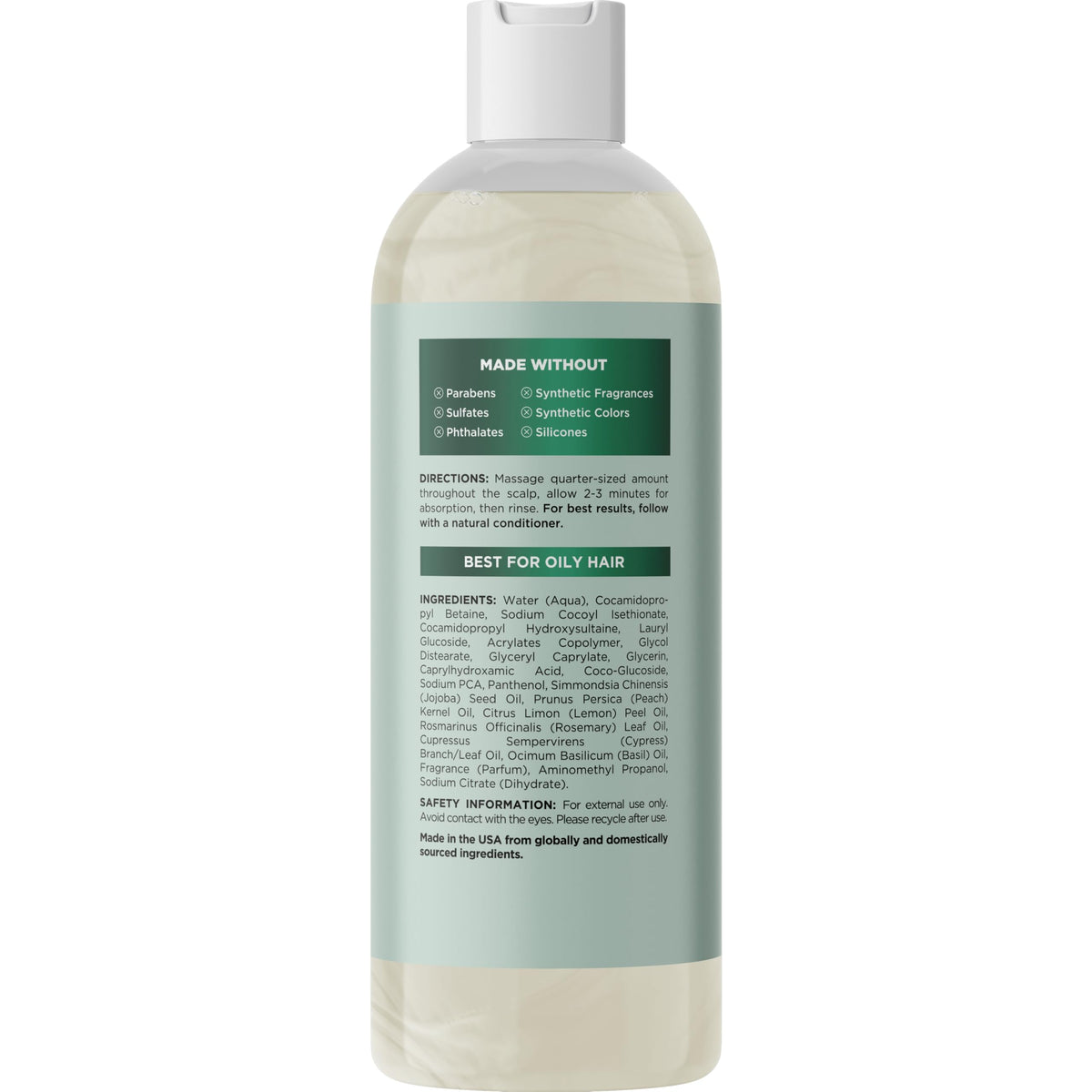 Maple Holistics shampoo bottle in shower conveying in-shower use and refreshed scalp feel