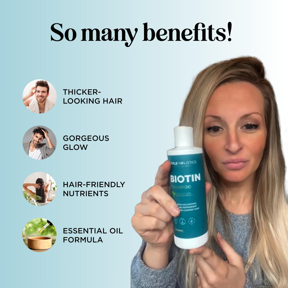 Maple Holistics shampoo foam texture demonstrating gentle lather and lift