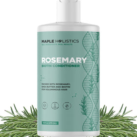Maple Holistics front bottle showing biotin rosemary conditioner for lightweight volume