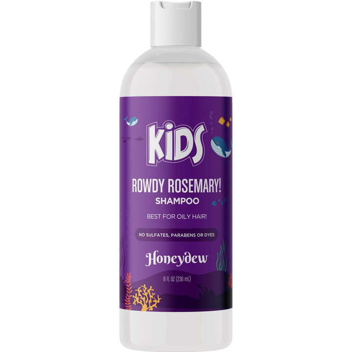Maple Holistics front bottle showing kid shampoo, clear labeling and gentle formula benefit