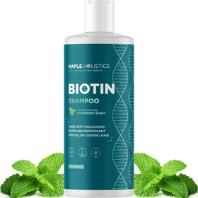 Maple Holistics front bottle view showing clean design and volume benefit