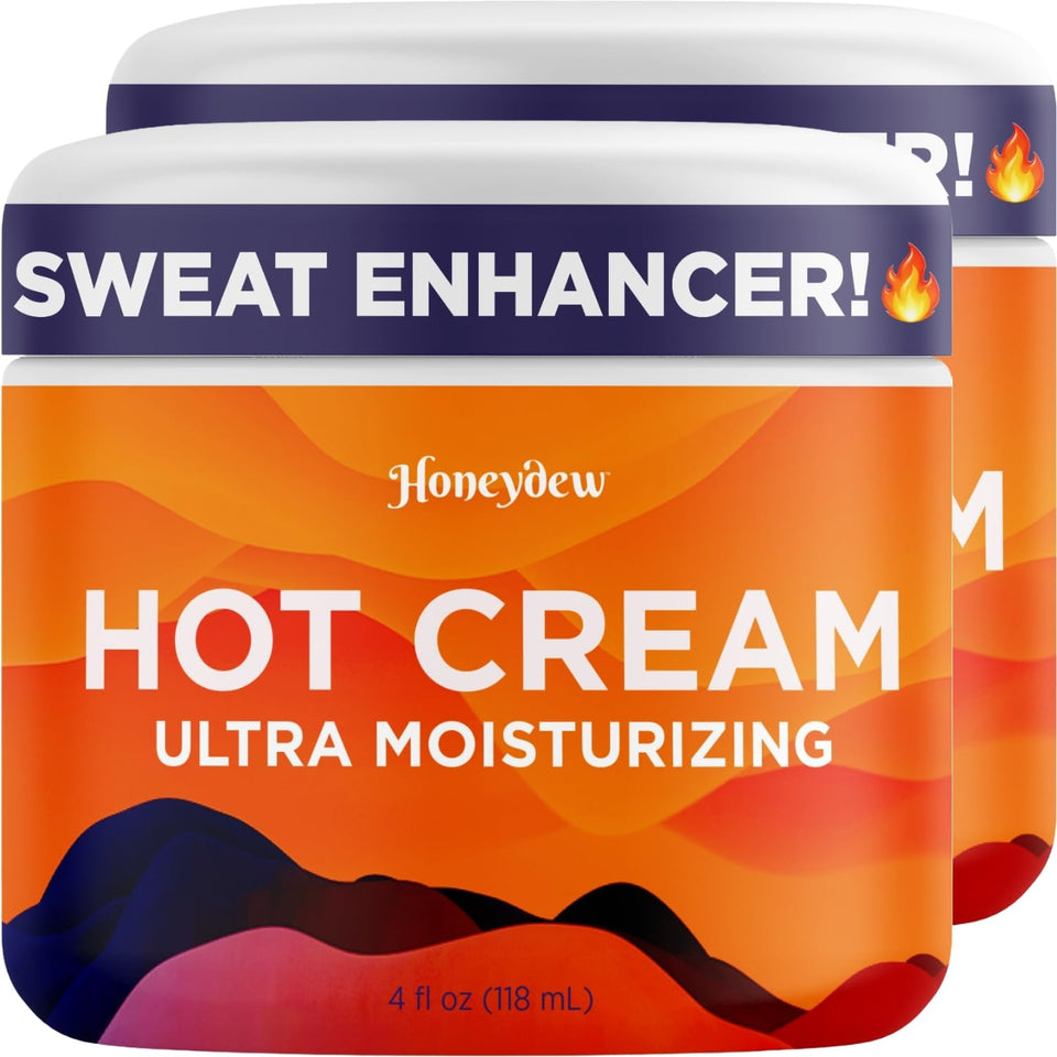 Maple Holistics front packaging of hot cream sweat enhancer showing 2-pack and benefits