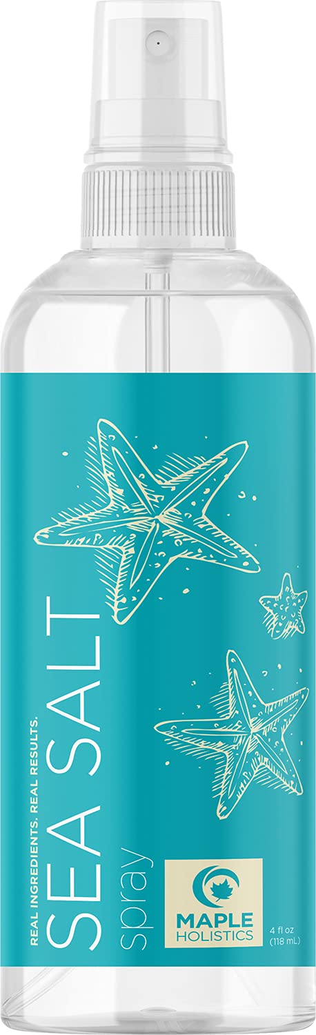 Maple Holistics front bottle showing volumizing sea salt spray for effortless texture