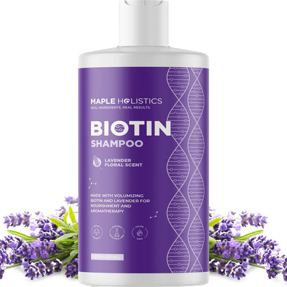 Maple Holistics front packaging showing bottle and volumizing claim