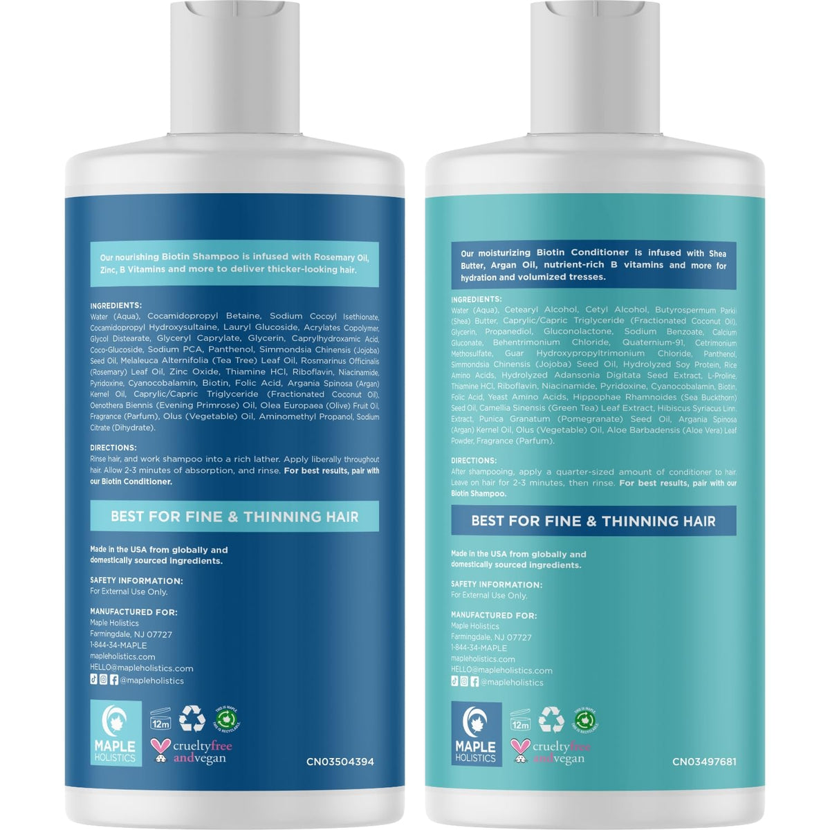 Maple Holistics hands applying shampoo to wet hair for easy cleansing