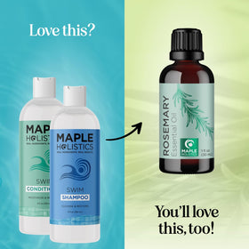 Maple Holistics set staged in bathroom showing easy post-swim routine