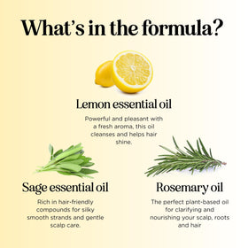 Maple Holistics in-shower use on wet hair showing clarifying action