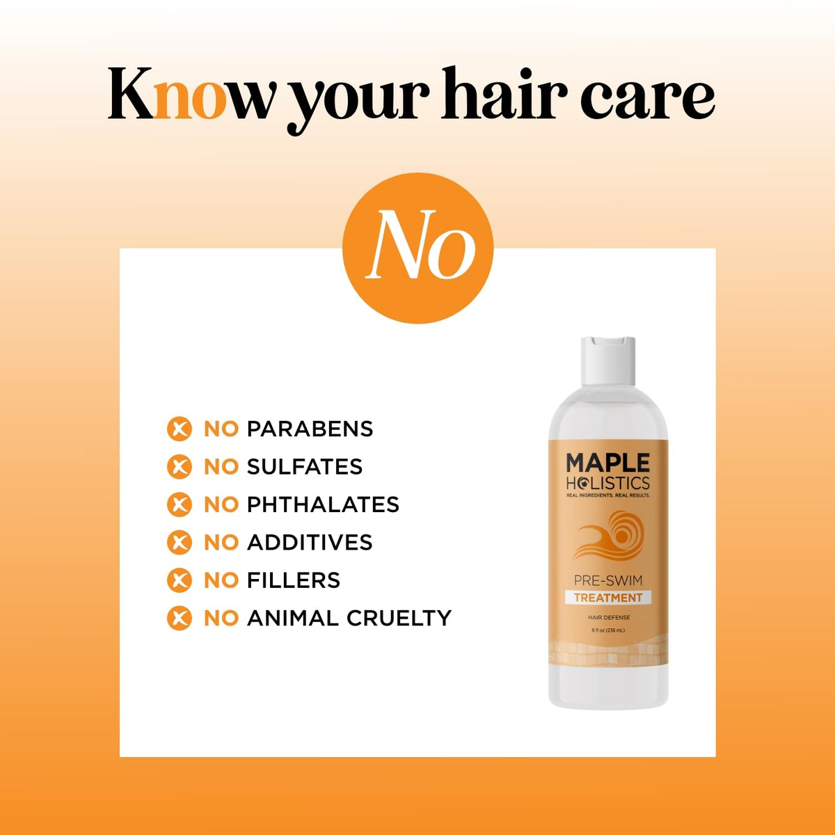 Maple Holistics botanical oils and plant amino acids highlighting nourishing benefit