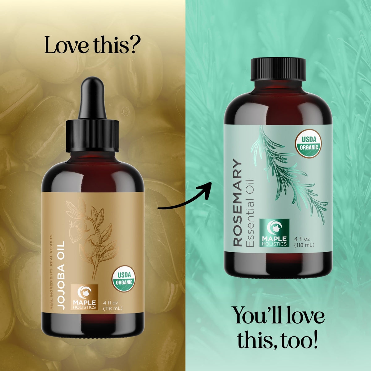 Maple Holistics spreading jojoba oil on skin to hydrate and soften
