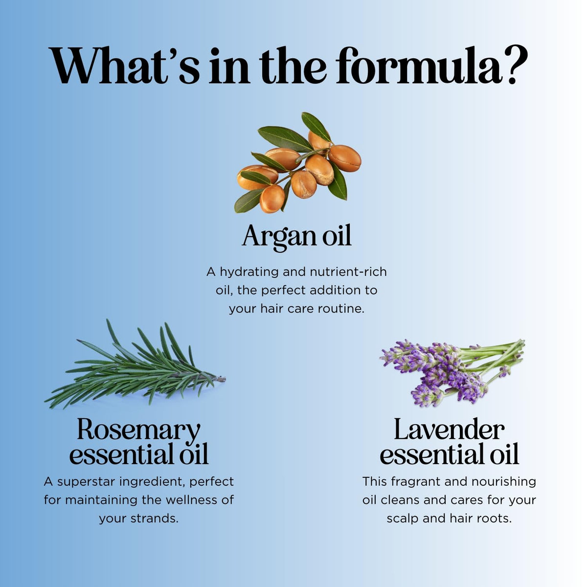 Maple Holistics label showing essential oils and gentle clarifying ingredients