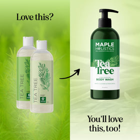 Maple Holistics lavender and shea butter ingredients conveying soothing hydration