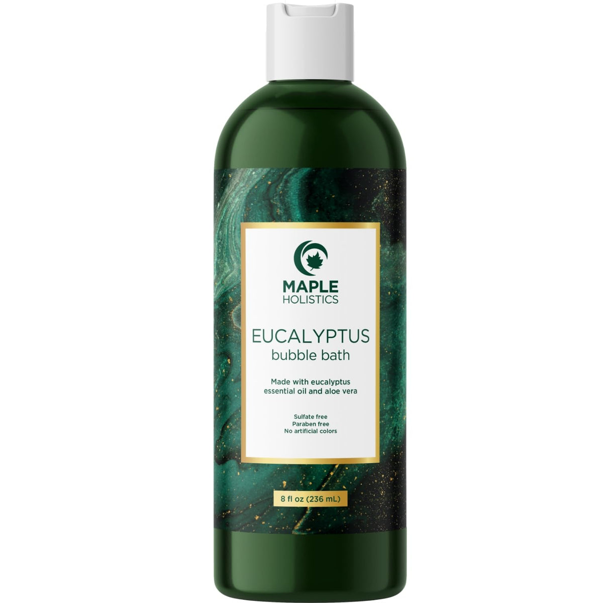 Texture of Maple Holistics foaming bath oil on hand highlighting moisturizing feel