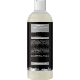 Maple Holistics bottle beside cedarwood branch illustrating botanical ingredients