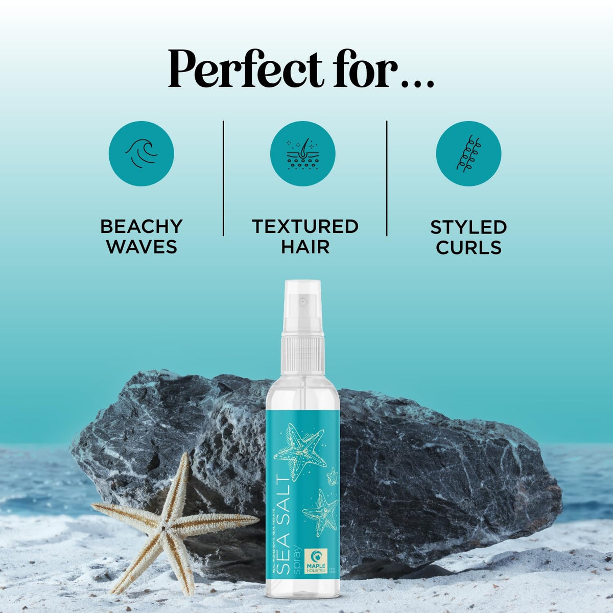 Maple Holistics nozzle close-up highlighting easy mist spray for even application