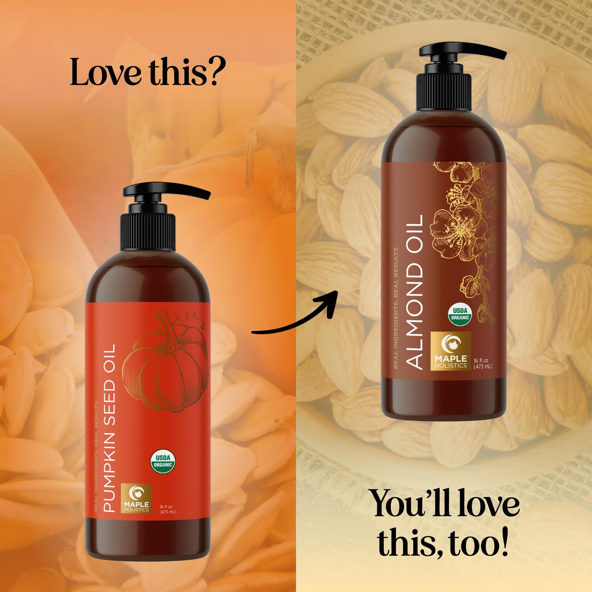 Maple Holistics label closeup featuring USDA Organic seal for trusted quality