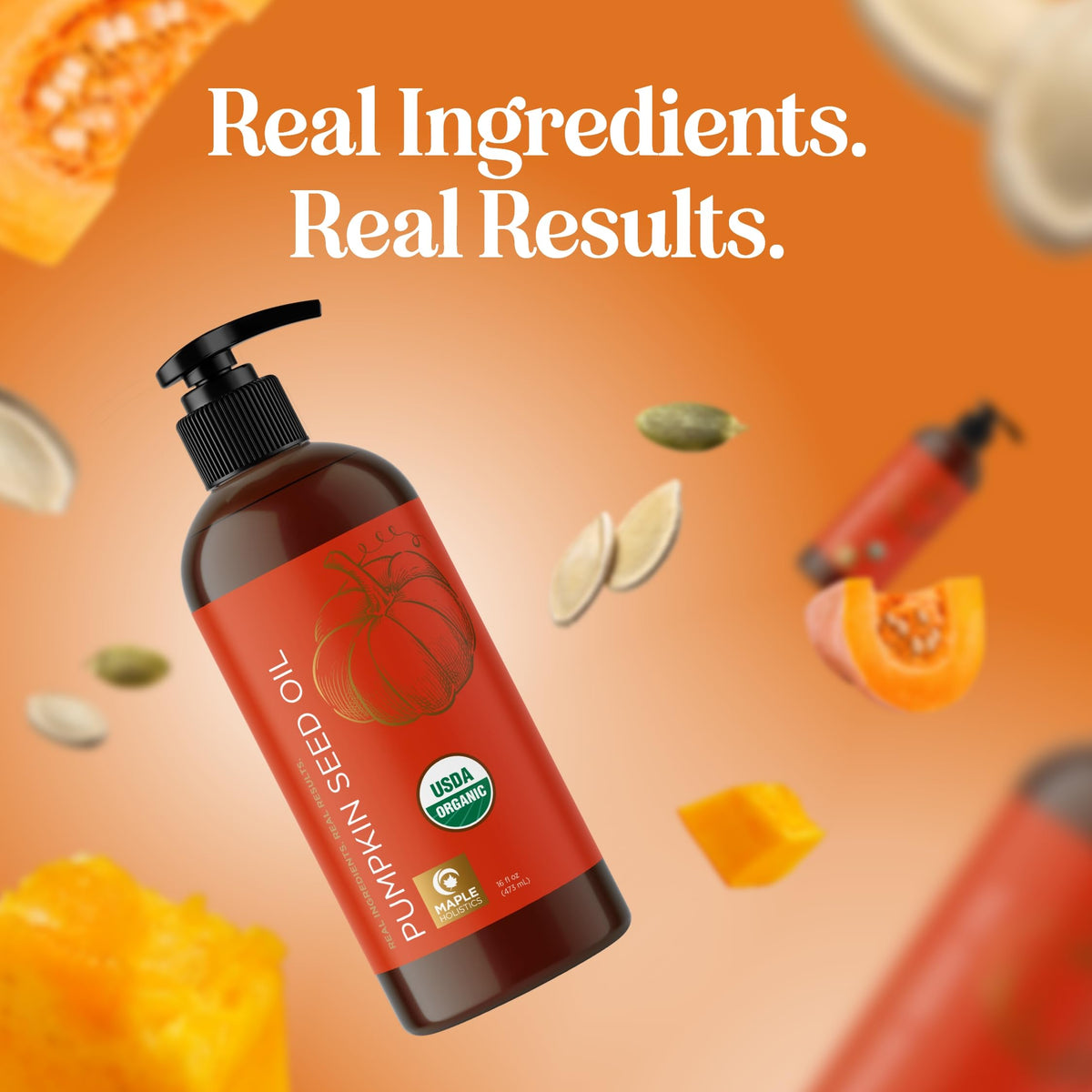 Maple Holistics bottle on bathroom counter evoking everyday skincare routine