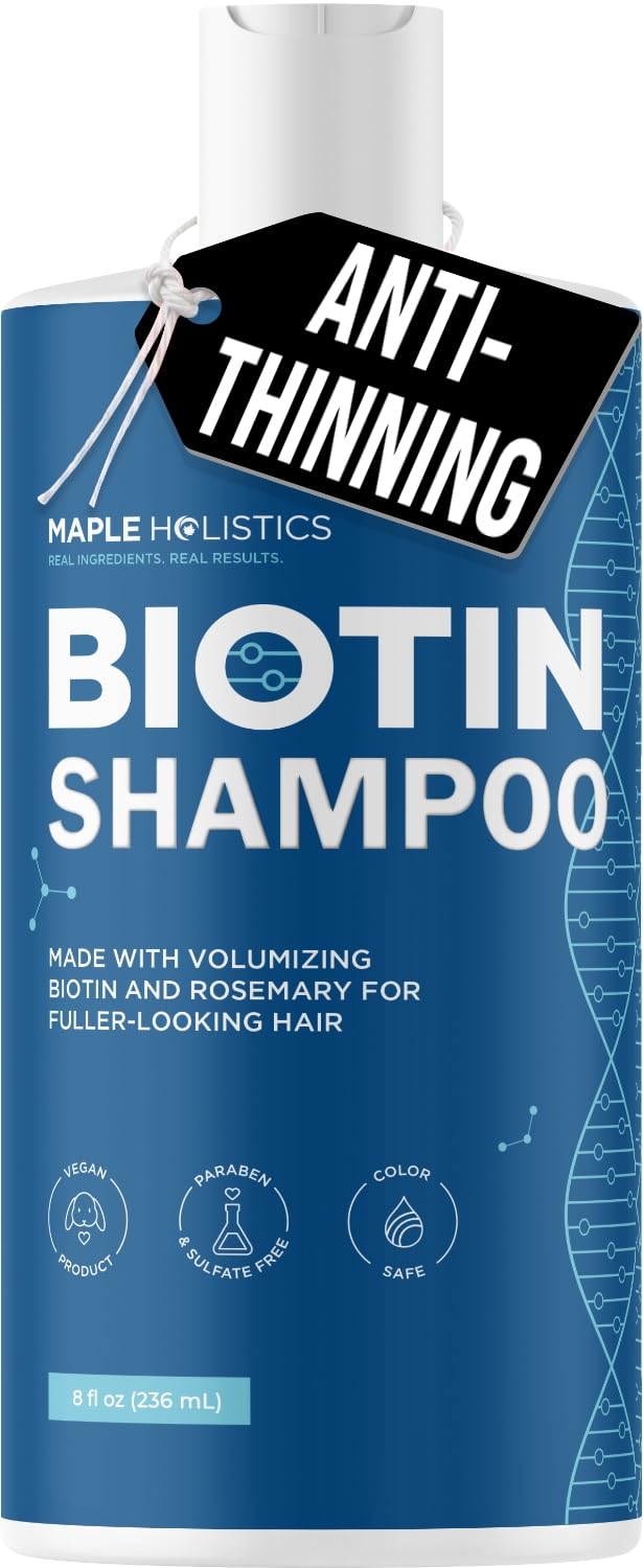 Maple Holistics front packaging showing shampoo benefits and volume