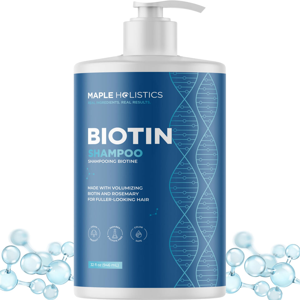 Maple Holistics front bottle showing product and benefits
