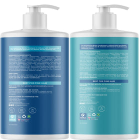 Maple Holistics shampoo in hand during use illustrating manageable cleansing