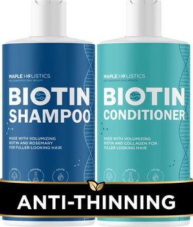 Maple Holistics set front packaging showing two bottles and benefits