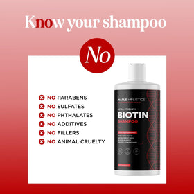 Maple Holistics shampoo applied to wet hair illustrating easy cleansing
