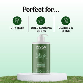 Maple Holistics ingredients display with rosemary and lemon showing fresh scent benefit