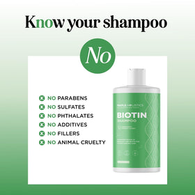 Maple Holistics shampoo creating lather on hair to gently cleanse and add lift