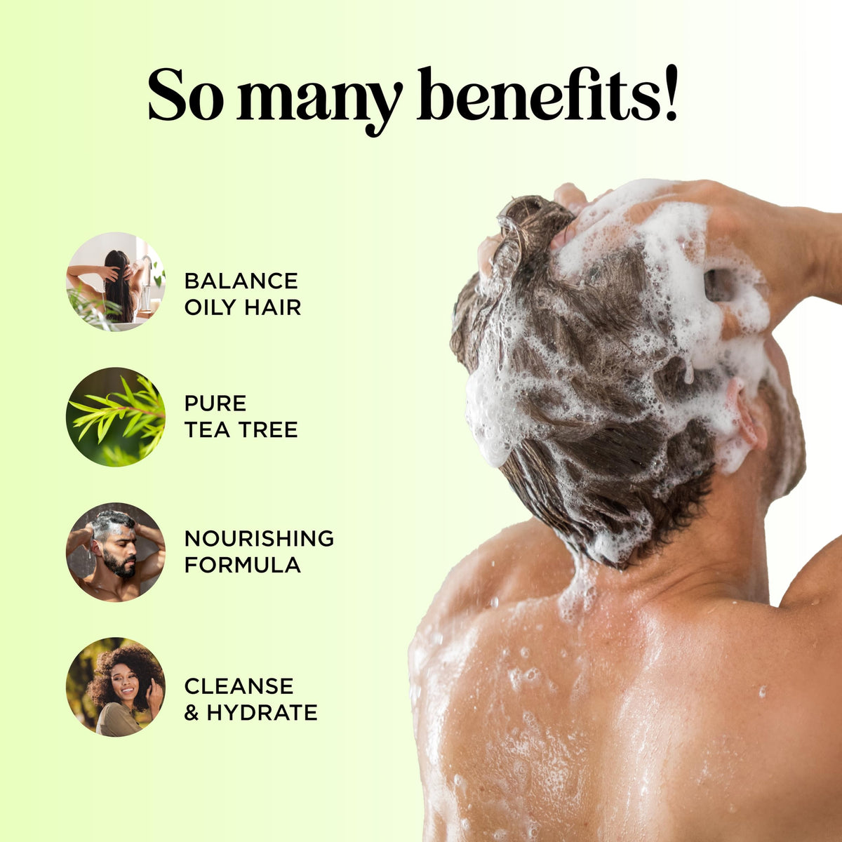 Maple Holistics shampoo lather texture demonstrating gentle cleanse