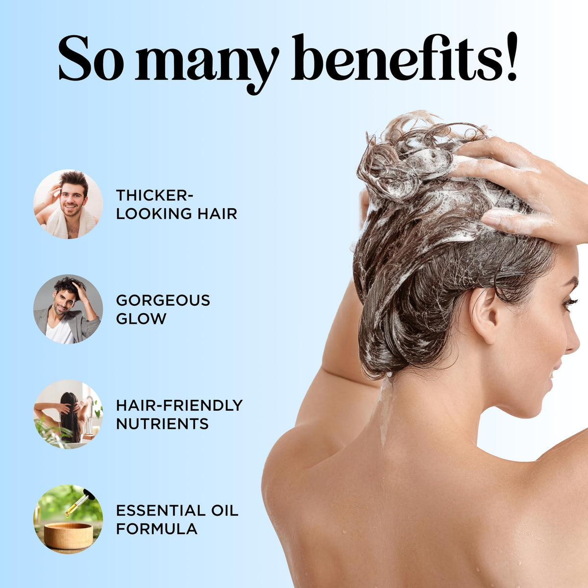 Maple Holistics shampoo pouring to show lightweight texture