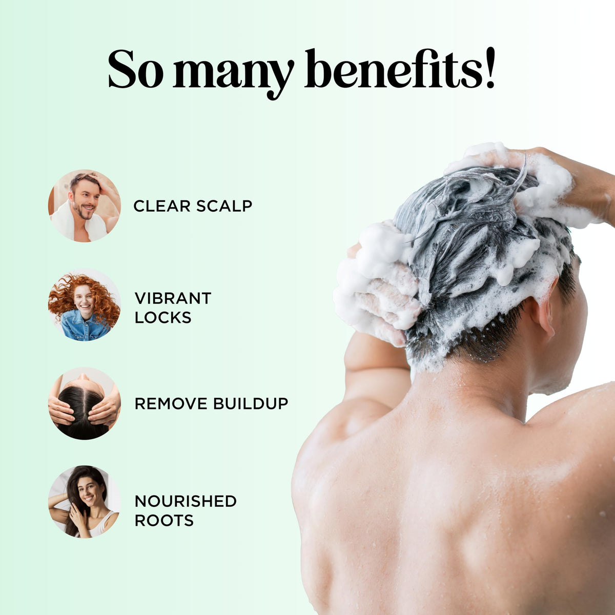 Maple Holistics shampoo pouring into hand to illustrate easy application benefit