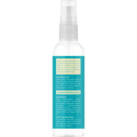 Maple Holistics label with argan oil and sea kelp callouts for nourishing ingredients