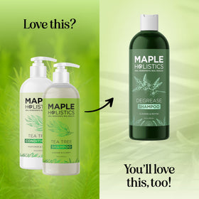 Maple Holistics size comparison showing 16 fl oz scale advantage