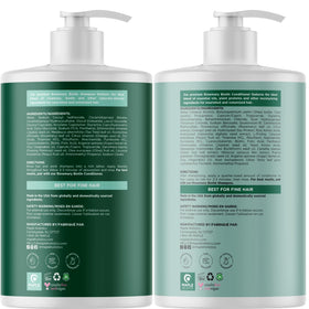 Maple Holistics 32 fl oz bottles held in hand to show true size and value