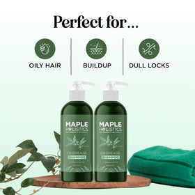 Maple Holistics bottle in hand for size comparison showing travel-friendly benefit