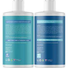 Maple Holistics bottles held in hand to show 16 fl oz scale