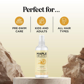 Maple Holistics bottle in hand for scale showing travel-friendly 8 fl oz benefit