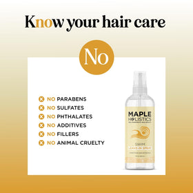 Maple Holistics spray being applied from a hand for easy pre-swim protection