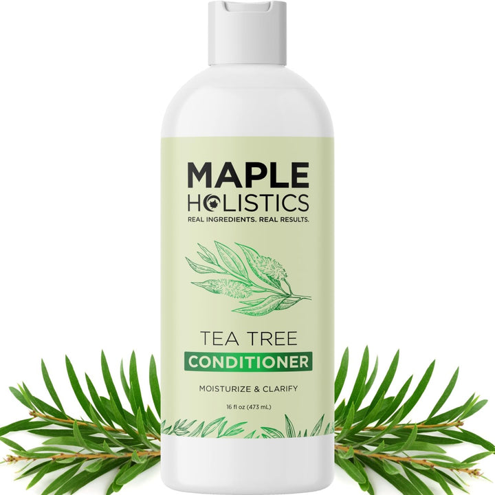 Maple Holistics bottle front view showing label and natural benefit