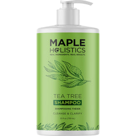 Maple Holistics product staged on bathroom shelf for lifestyle appeal and routine