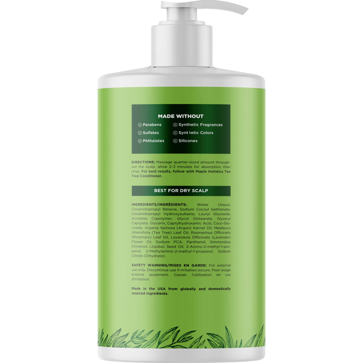 Maple Holistics 25 fl oz bottle beside everyday items to show scale