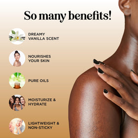 Maple Holistics oil pouring into hands to warm for better glide and intimate massage
